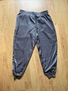 AnyBody Slate Gray Elastic Waist Jogger Pants